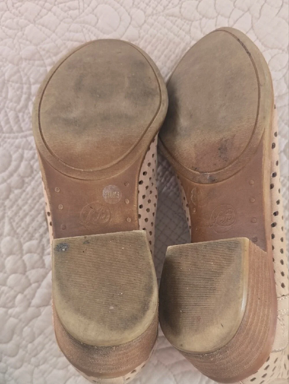 Lucky Brand Perforated Light Tan Women's Ankle Boots with Side Zip On Both Sides